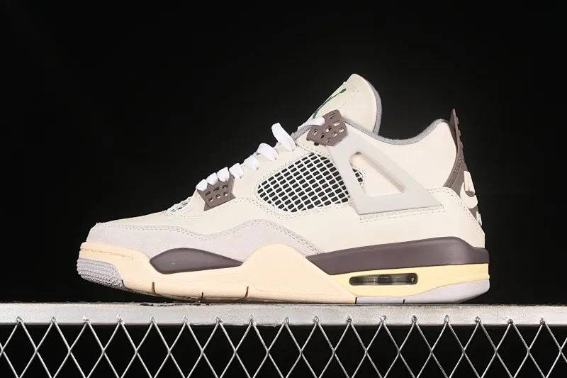 All Categories Air Jordan Jordan Series Basketball Shoes Air Jordan 4 Special Price #ZG Version Air Jordan 4 Retro "Baimoka" AJ4 Joe 4 White Mocha Joint Basketball Shoes DR5415-102
